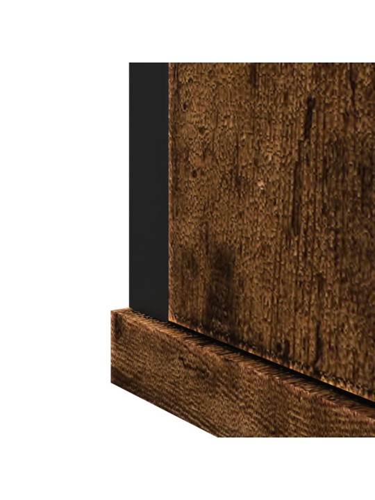 Koupelnová skříňka se zrcadlem kouřový dub 42x12x60 cm kompozit