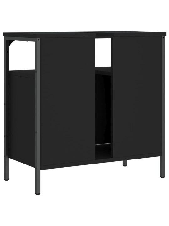 Koupelnová skříňka pod umyvadlo černá 60x30x60 cm kompozit