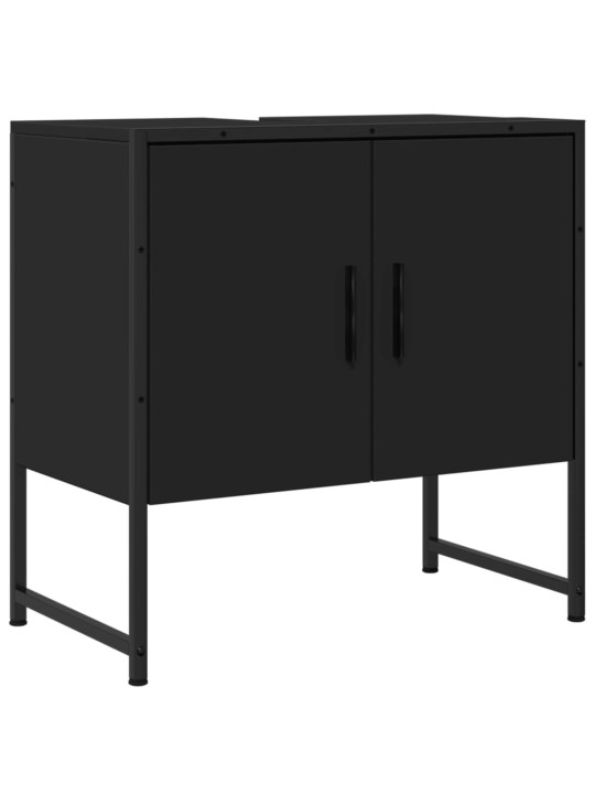 Koupelnová skříňka pod umyvadlo černá 60x33x60 cm kompozit