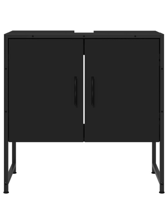 Koupelnová skříňka pod umyvadlo černá 60x33x60 cm kompozit