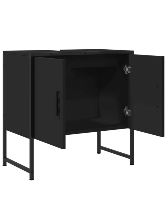 Koupelnová skříňka pod umyvadlo černá 60x33x60 cm kompozit