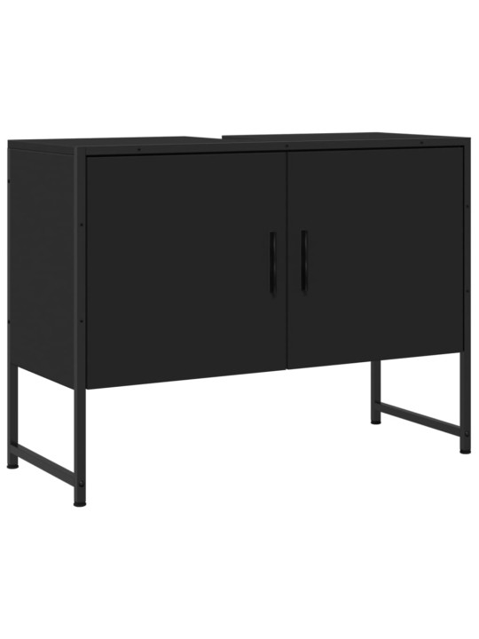 Koupelnová skříňka pod umyvadlo černá 80 x 33 x 60 cm kompozit