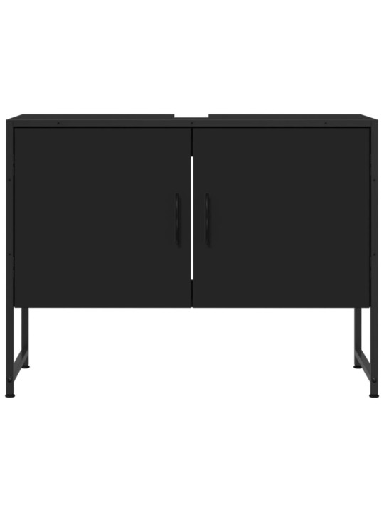 Koupelnová skříňka pod umyvadlo černá 80 x 33 x 60 cm kompozit