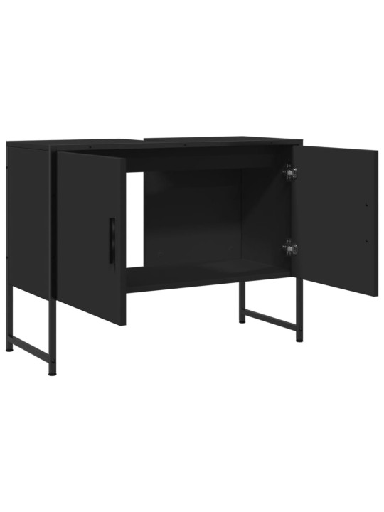 Koupelnová skříňka pod umyvadlo černá 80 x 33 x 60 cm kompozit