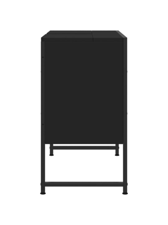 Koupelnová skříňka pod umyvadlo černá 80 x 33 x 60 cm kompozit