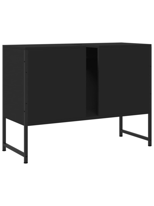 Koupelnová skříňka pod umyvadlo černá 80 x 33 x 60 cm kompozit