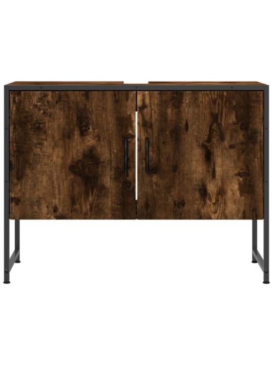 Koupelnová skříňka pod umyvadlo kouřový dub 80x33x60cm kompozit