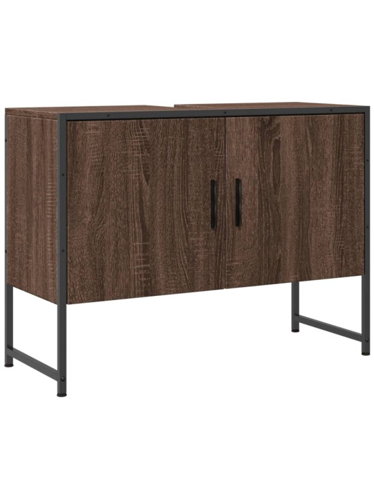 Koupelnová skříňka pod umyvadlo hnědý dub 80x33x60 cm kompozit
