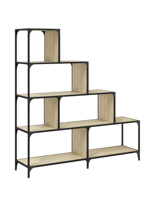 Knihovna se 4 schody dub sonoma 139 x 33,5 x 149 cm kompozit