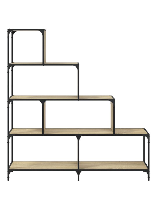 Knihovna se 4 schody dub sonoma 139 x 33,5 x 149 cm kompozit