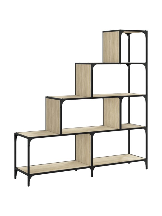 Knihovna se 4 schody dub sonoma 139 x 33,5 x 149 cm kompozit