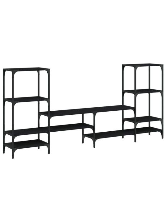 TV skříňka černá 206,5 x 28,5 x 95 cm kompozitní dřevo