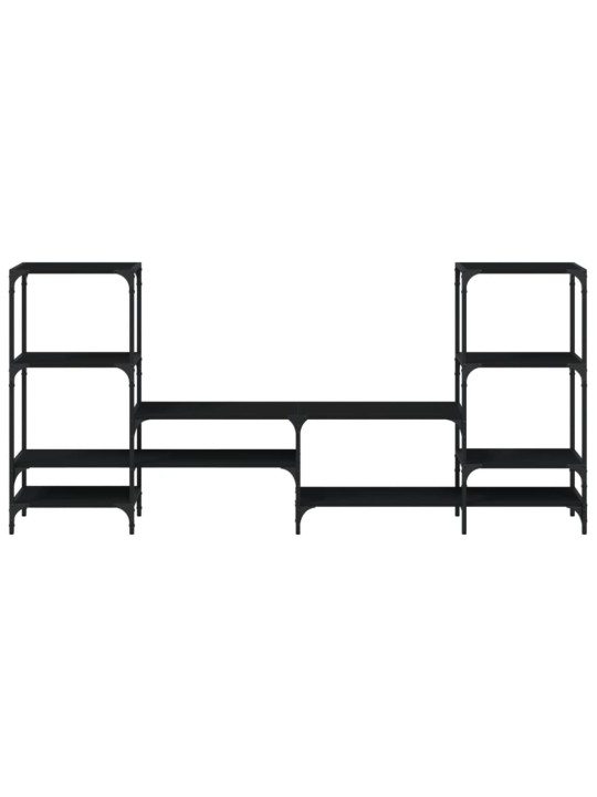TV skříňka černá 206,5 x 28,5 x 95 cm kompozitní dřevo