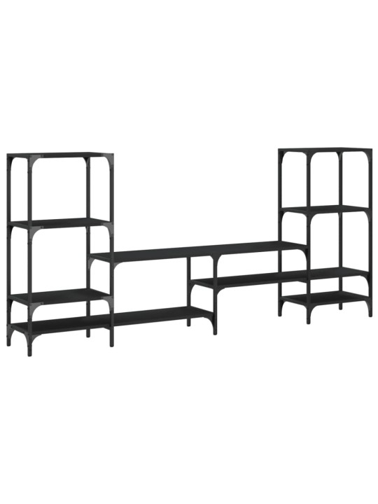 TV skříňka černá 206,5 x 28,5 x 95 cm kompozitní dřevo