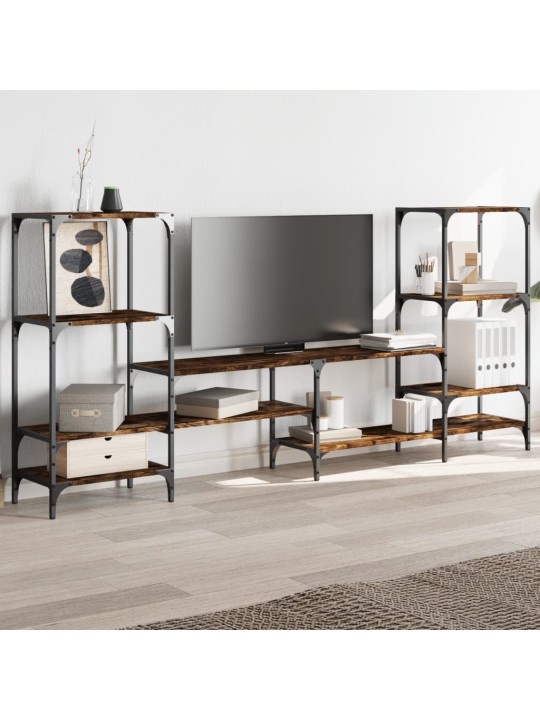 TV skříňka kouřový dub 206,5 x 28,5 x 95 cm kompozitní dřevo
