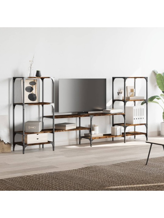 TV skříňka kouřový dub 206,5 x 28,5 x 95 cm kompozitní dřevo