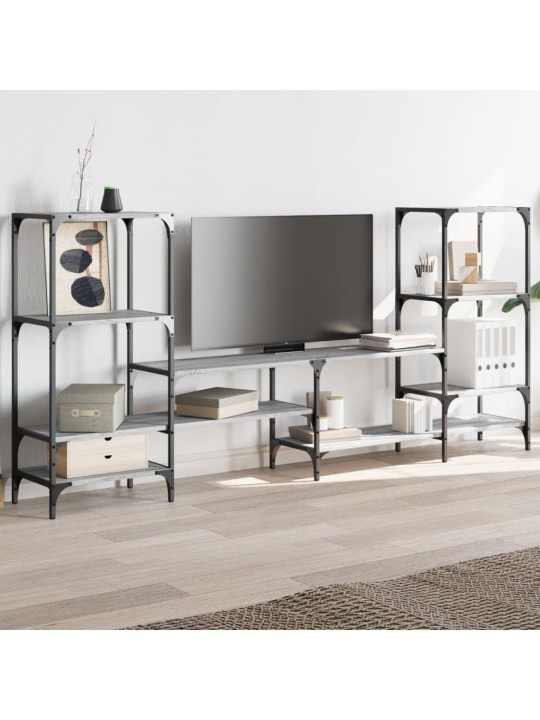 TV skříňka šedá sonoma 206,5 x 28,5 x 95 cm kompozitní dřevo
