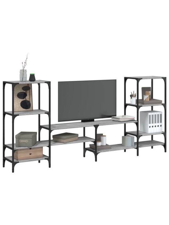 TV skříňka šedá sonoma 206,5 x 28,5 x 95 cm kompozitní dřevo