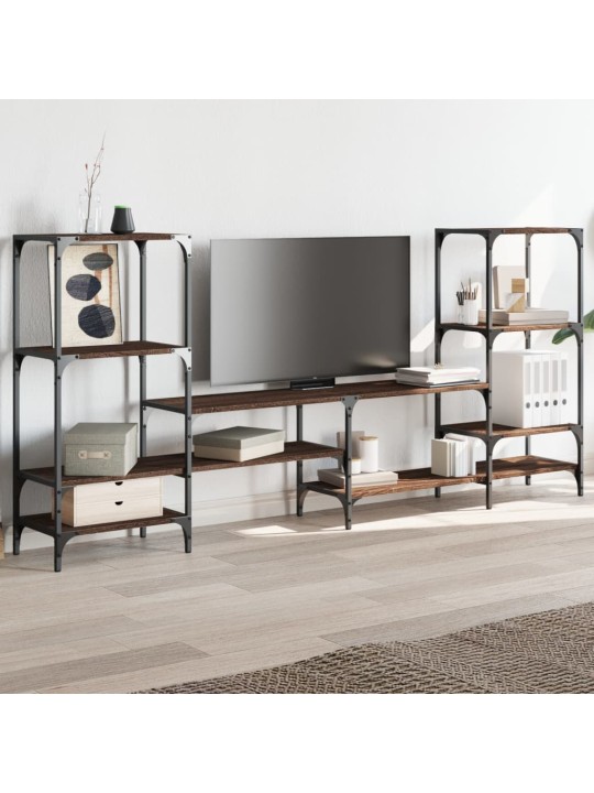 TV skříňka hnědý dub 206,5 x 28,5 x 95 cm kompozitní dřevo