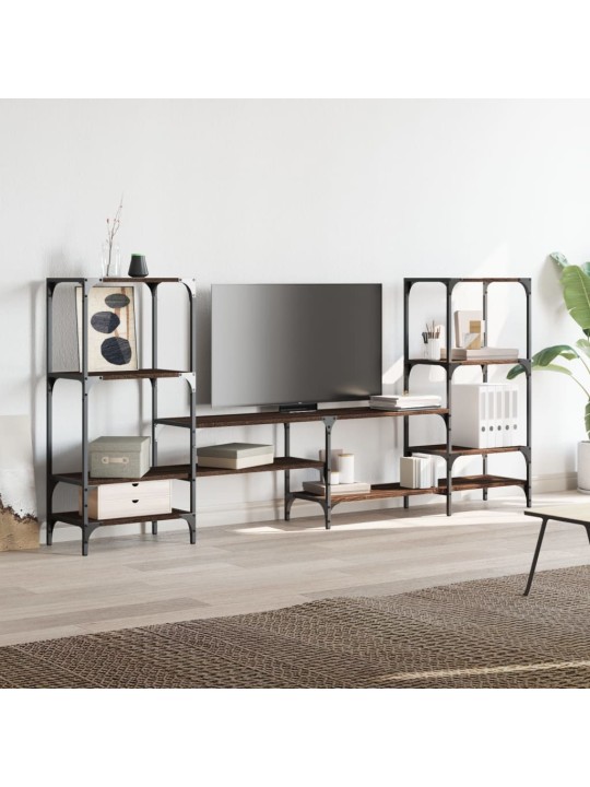 TV skříňka hnědý dub 206,5 x 28,5 x 95 cm kompozitní dřevo