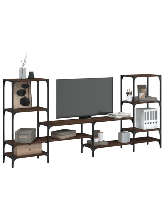 TV skříňka hnědý dub 206,5 x 28,5 x 95 cm kompozitní dřevo