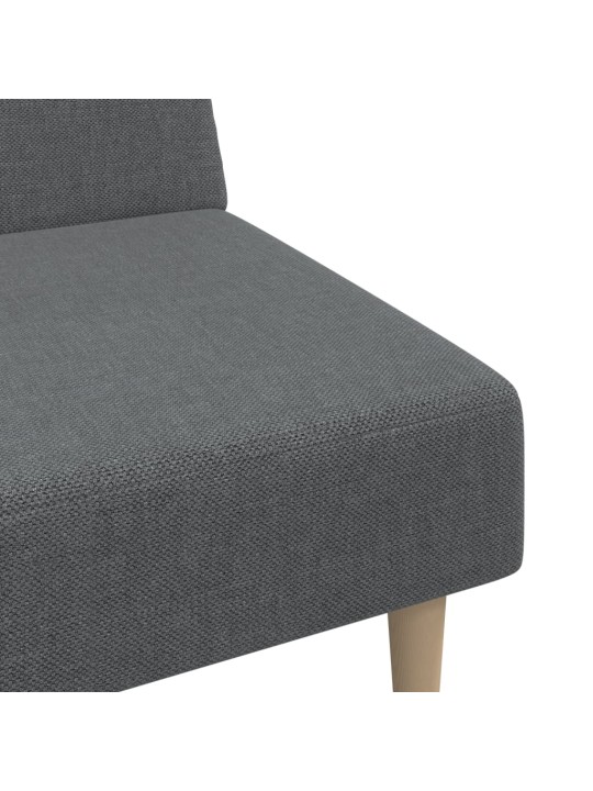 2místná rozkládací pohovka světle šedá textil