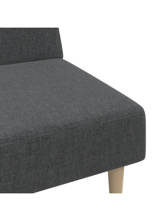 2místná rozkládací pohovka tmavě šedá textil