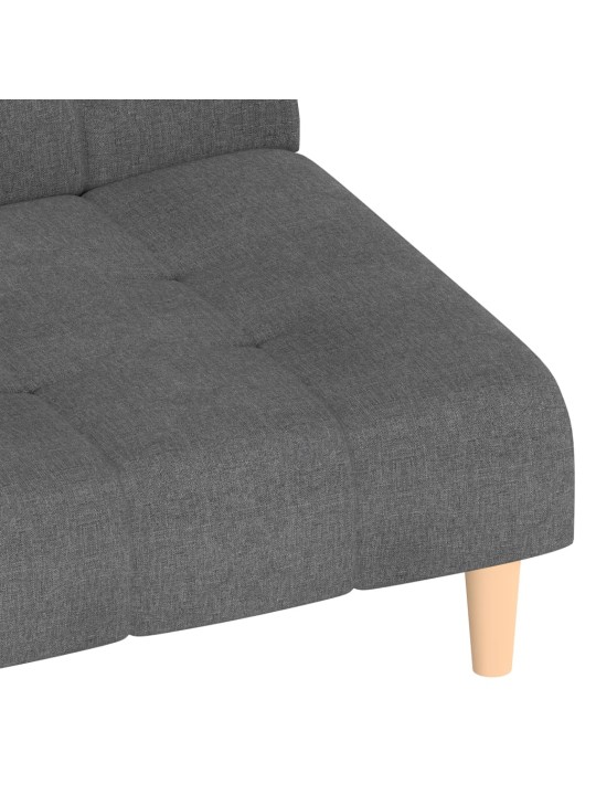 2místná rozkládací pohovka světle šedá textil