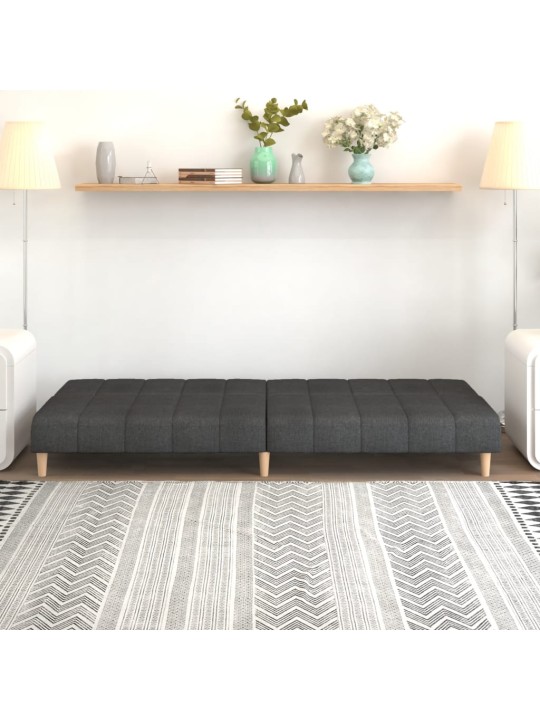 2místná rozkládací pohovka tmavě šedá textil