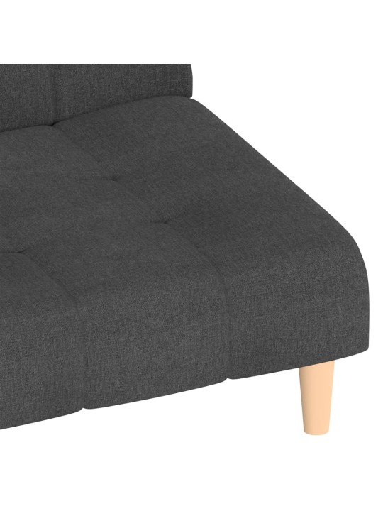 2místná rozkládací pohovka tmavě šedá textil