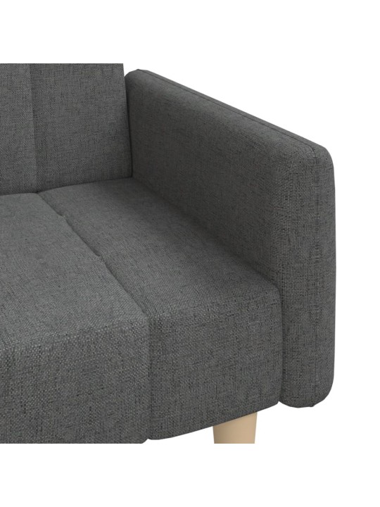 2místná rozkládací pohovka tmavě šedá textil