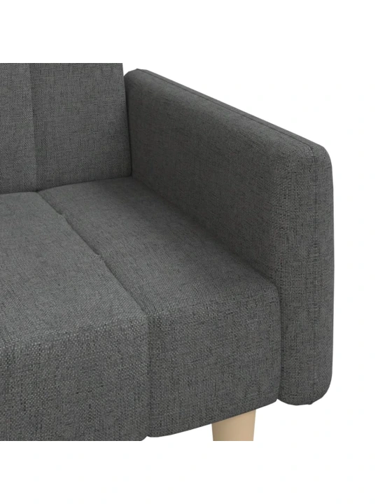 2místná rozkládací pohovka tmavě šedá textil