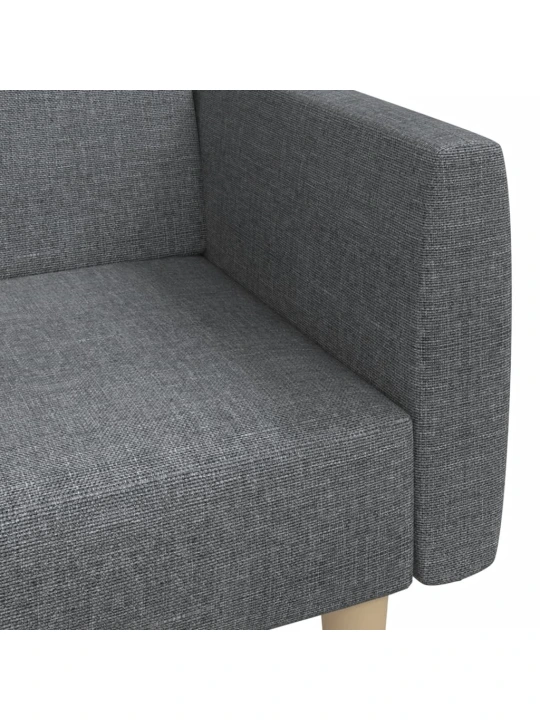 2místná rozkládací pohovka světle šedá textil