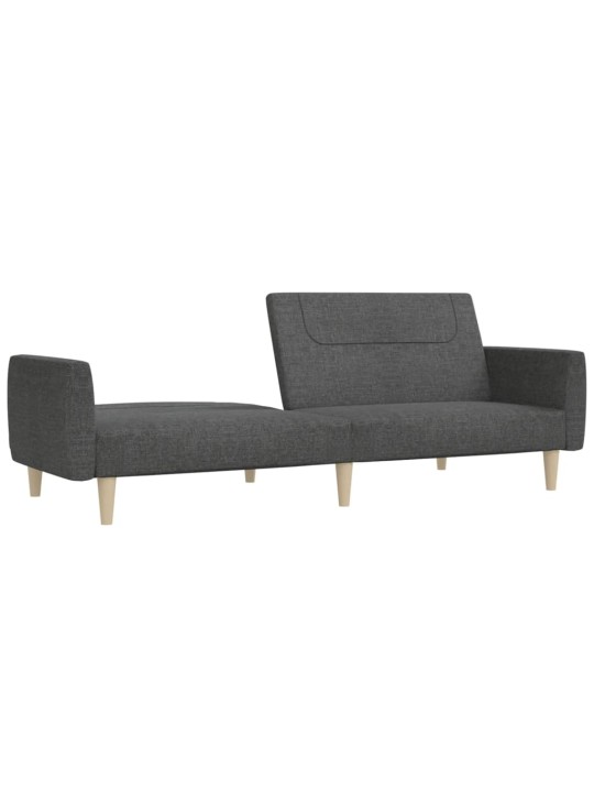 2místná rozkládací pohovka tmavě šedá textil