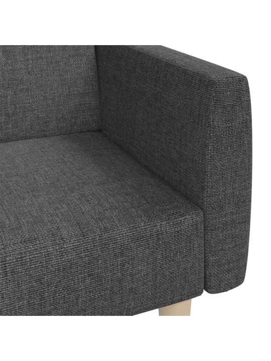 2místná rozkládací pohovka tmavě šedá textil
