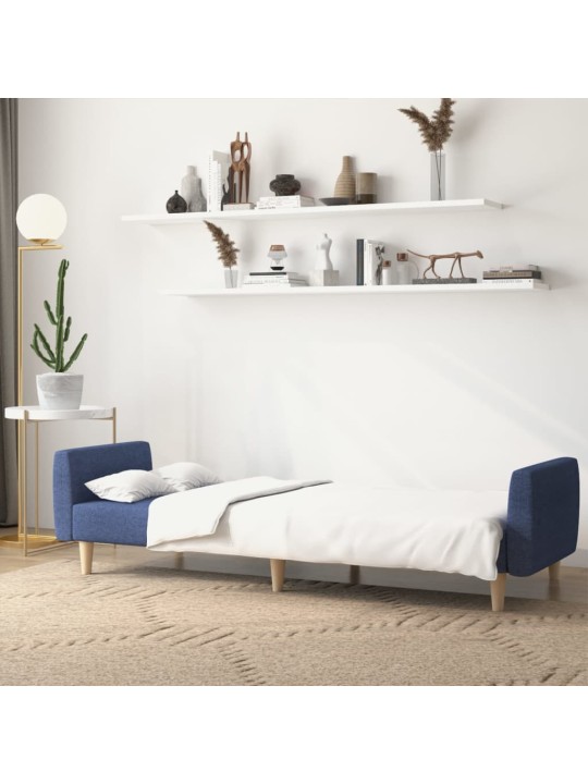 2místná rozkládací pohovka modrá textil