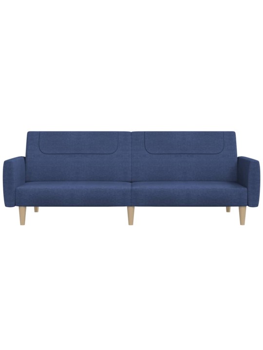 2místná rozkládací pohovka modrá textil