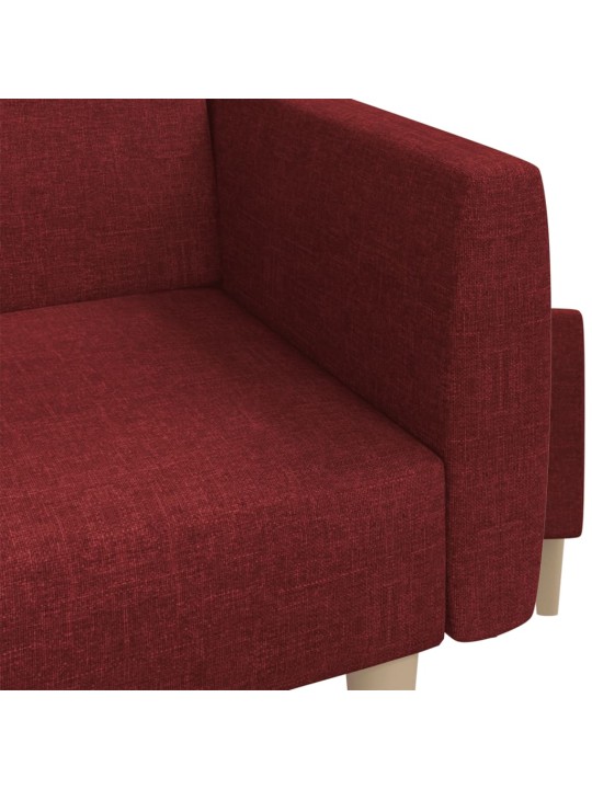2místná rozkládací pohovka vínová textil