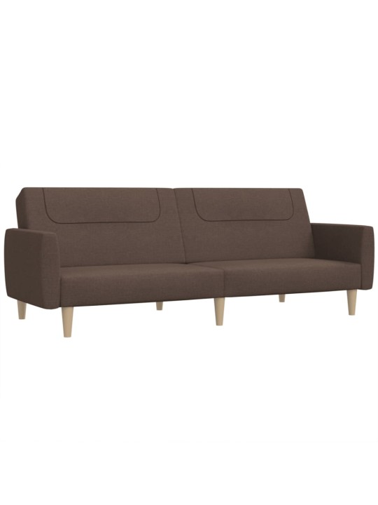 2místná rozkládací pohovka taupe textil