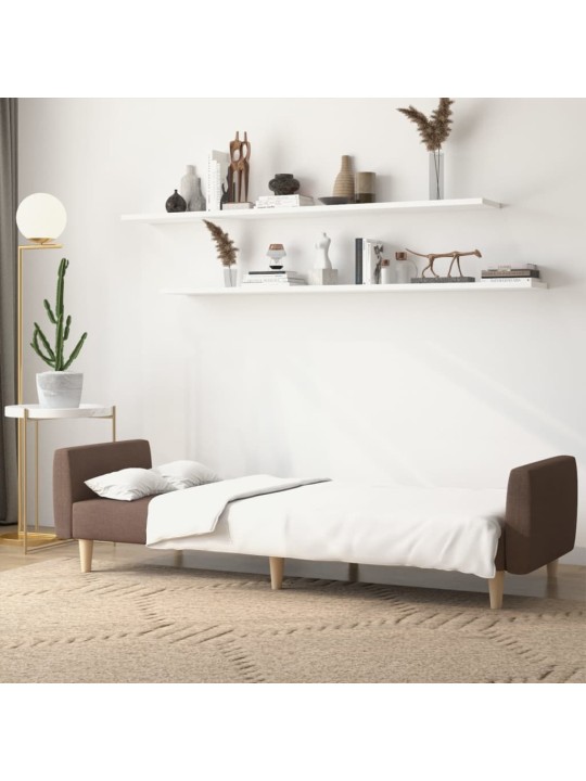 2místná rozkládací pohovka taupe textil