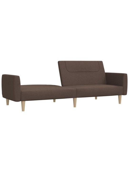 2místná rozkládací pohovka taupe textil