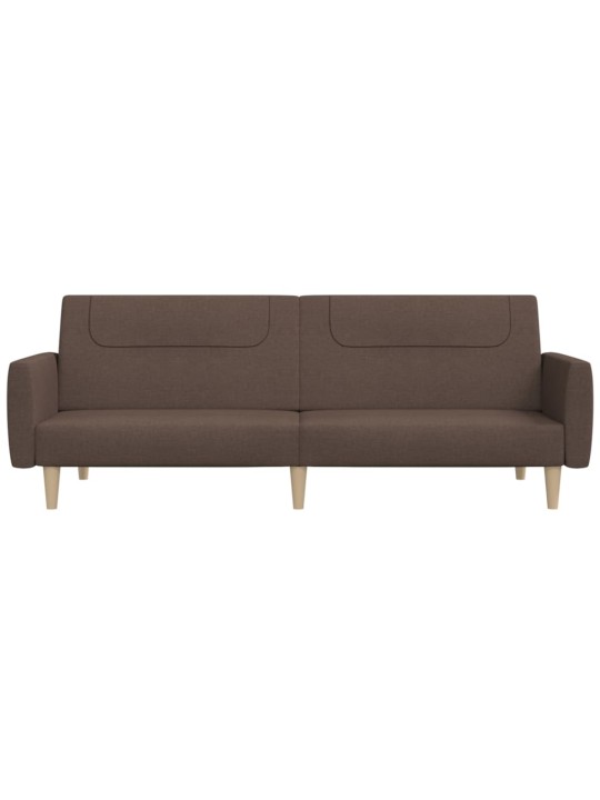 2místná rozkládací pohovka taupe textil