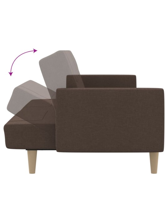 2místná rozkládací pohovka taupe textil