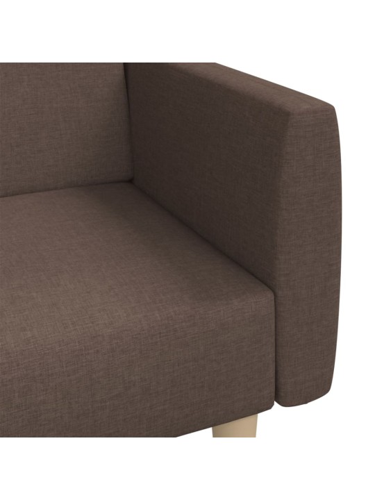 2místná rozkládací pohovka taupe textil