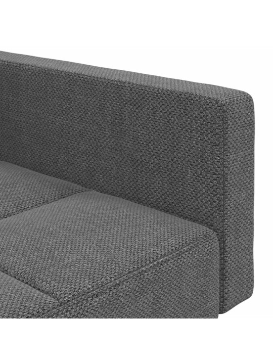 2místná rozkládací pohovka se 2 polštáři světle šedá textil