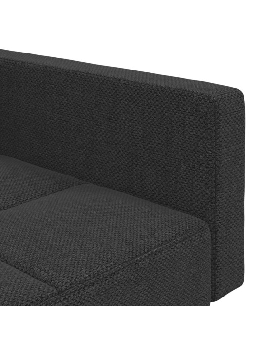 2místná rozkládací pohovka se 2 polštáři tmavě šedá textil