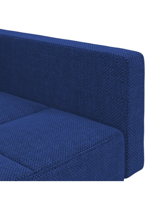 2místná rozkládací pohovka se 2 polštáři modrá textil