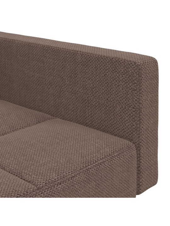 2místná rozkládací pohovka se 2 polštáři taupe textil