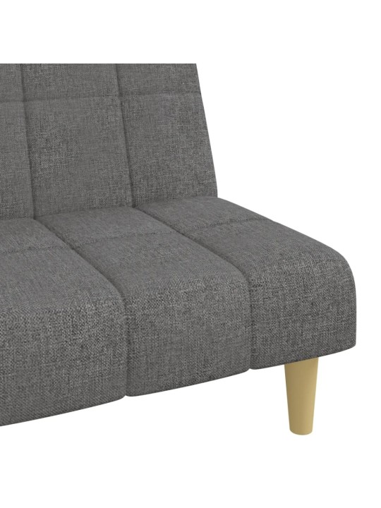 2místná rozkládací pohovka světle šedá textil