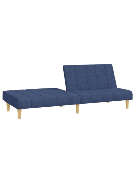 2místná rozkládací pohovka modrá textil